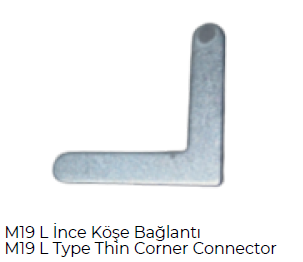 M19-L Thin Corner Connector - Hira Metal Aluminum Connector